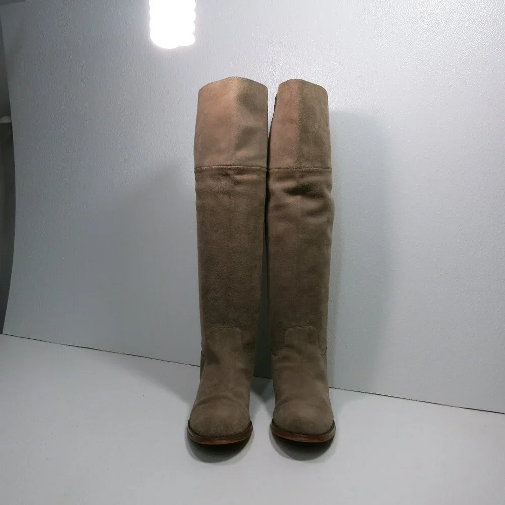 Michael Kors Suede Leather Over Knee Boot Fashion Footwear Boots Women's Sz 7.5